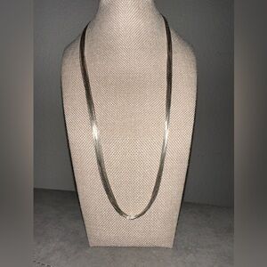 Liquid Silver 10 strand Running Bear silver Necklace